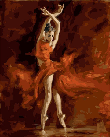 Tänzer malen nach Zahlen 65x50 cm