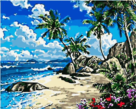 Ruhe im Paradies Malen nach Zahlen