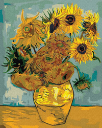 Sonnenblumen (Van Gogh) Malen nach Zahlen ohne Rahmen