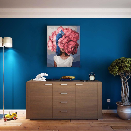 Charming Woman Flower Head 50x65 Malen nach Zahlen