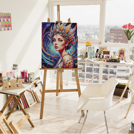 Eine magische Göttin mit buntem Federkleid Malen Nach Zahlen