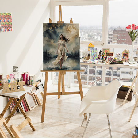 Eine Nachtwanderung im Mondlicht Malen Nach Zahlen