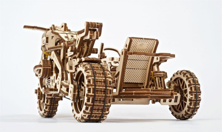 Scrambler UGR-10 mit Seitenwagen Mechanisches Modell zum Zusammenklappen