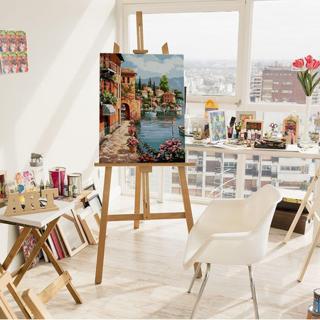 Küste Malen nach Zahlen ohne Rahmen