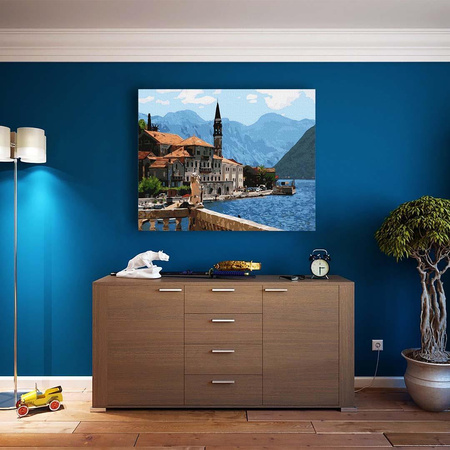 Die Schönheit des Mittelmeers. Malen nach Zahlen