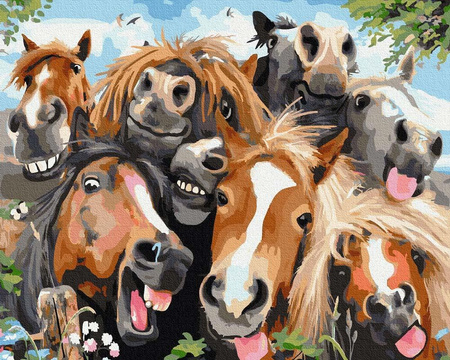 Freunde für die Ewigkeit Malen nach Zahlen ohne Rahmen