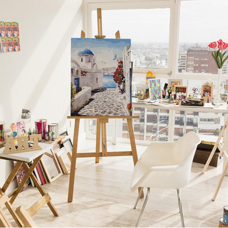 Straße auf Santorin Malen Nach Zahlen