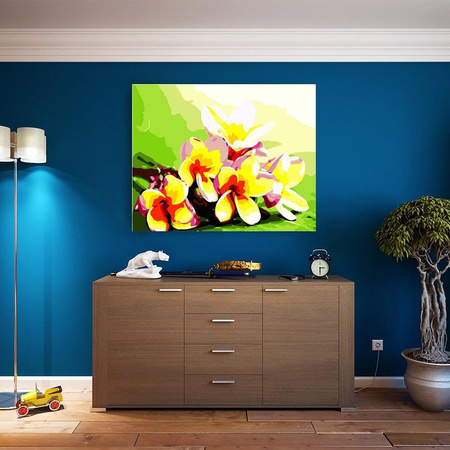 Tropische Plumeria Malen nach Zahlen