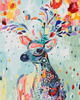 5D Flower Deer Diamond Painting Mosaik 40x30 cm