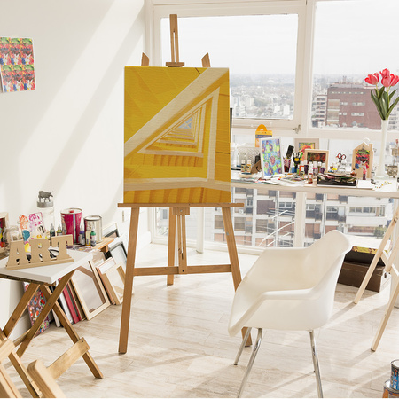Gelbe Treppe in die Unendlichkeit Malen Nach Zahlen