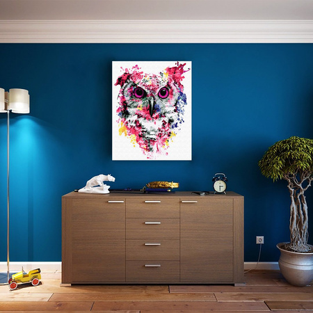 Eule in Farben Malen Nach Zahlen