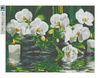 Diamantstickerei ohne Rahmen Orchideen im Wasser 30x40 Diamantmosaik 5D