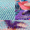 Diamantstickerei ohne Rahmen Feuerwolf 30x40 Diamantmosaik 5D