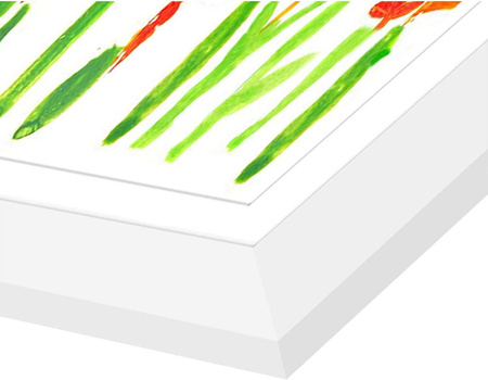 Künstlerischer Rahmen für Bilder und Fotos für Kinder, aus Holz, aufklappbar, weiß, A4, 34 x 25 cm