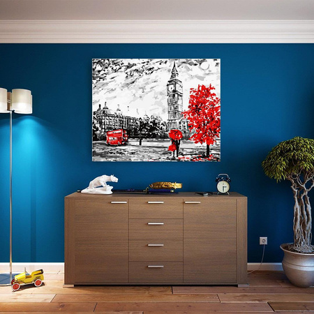 Schwarz-weißes London Malen nach Zahlen