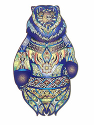 Holzpuzzle Geist des Holzes mit tierischen Elementen 177 stk. 40x24 cm