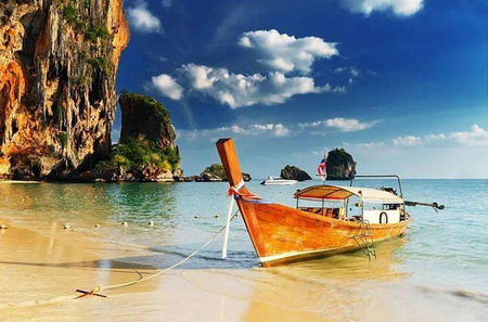 Boot im Meer Malen nach Zahlen