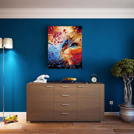 Ausgefallene Katzenmalerei nach Zahlen