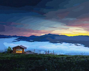 Einsamkeit zwischen den Wolken Malen Nach Zahlen