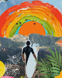 Träumer unter dem Regenbogenhimmel Malen Nach Zahlen