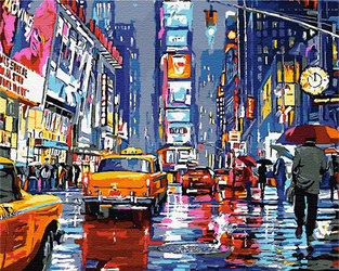 Times Square, New York Malen Nach Zahlen