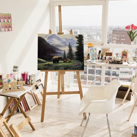 Teddybären im Wald Malen nach Zahlen