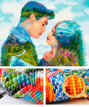 5D Flower Deer Diamond Painting Mosaik 40x30 cm