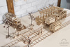 Antrieb mit Schienen Mechanisches Modell zum Zusammenklappen