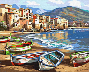 Boote auf dem Pier Malen Nach Zahlen