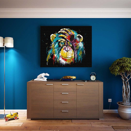 Schimpanse in leuchtenden Farben Malen Nach Zahlen