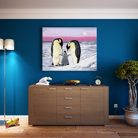 Pinguinfamilie Malen Nach Zahlen