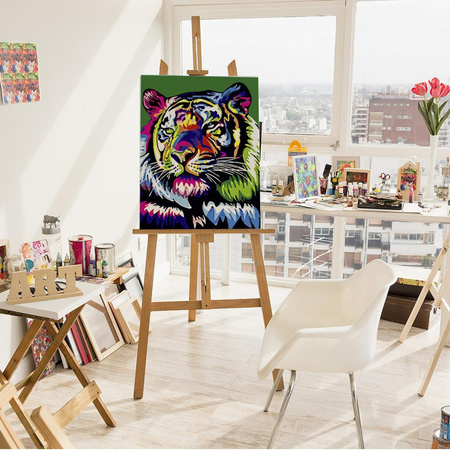 Regenbogentiger Malen nach Zahlen