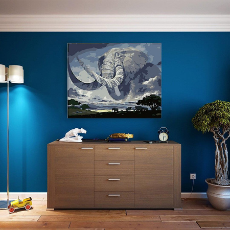 Elefanten Malen nach Zahlen