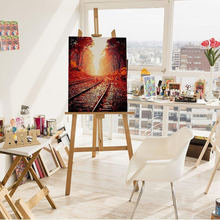 Autumn Forest Railway. Malen nach Zahlen