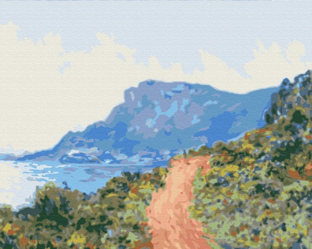 La Corniche in der Nähe von Monaco. Claude Monet Malen nach Zahlen ohne Rahmen