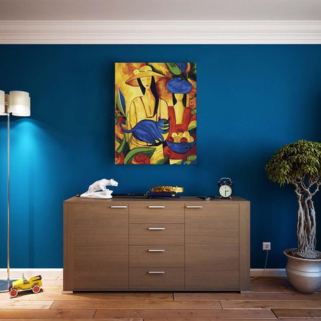 Die Frau und die Katze Malen nach Zahlen ohne Rahmen