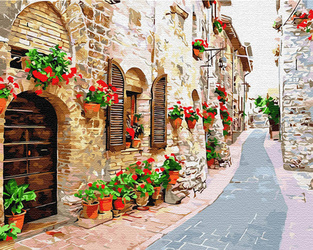 Flower Street Malen nach Zahlen