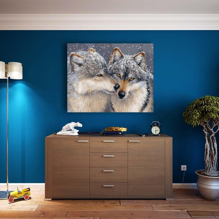 Liebe unter den Wölfen Malen nach Zahlen 40x50 cm