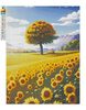 Diamantstickerei ohne Rahmen Sonnenblumenfeld 30x40 Diamantmosaik 5D