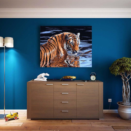 Tiger- und Wassermalerei nach Zahlen