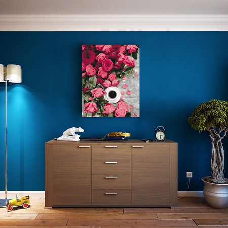 Rosen und Kaffee Malen nach Zahlen