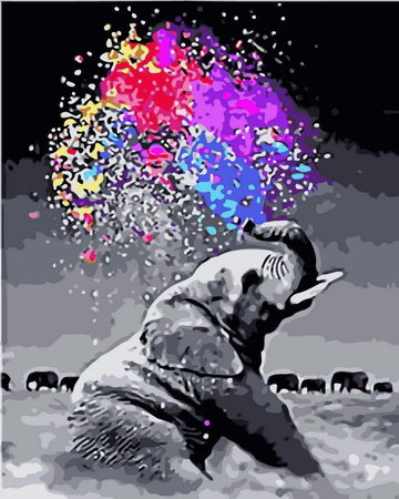 Elefant Malen nach Zahlen