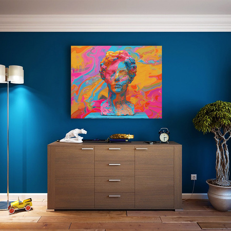 Eine Pop-Art-Skulptur in leuchtenden Farben Malen Nach Zahlen