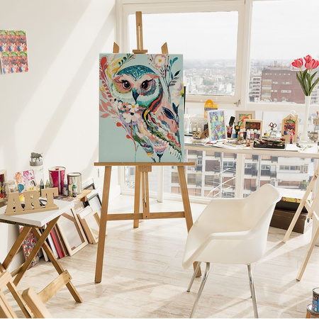 Blumeneule Malen Nach Zahlen