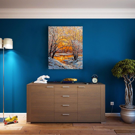 Wintergoldener Wald Malen Nach Zahlen