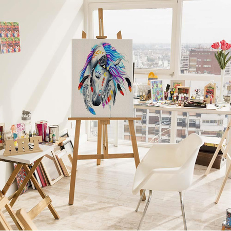 Einhorn mit dem Mond Malen nach Zahlen