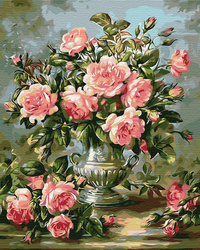 Strauß der Rosen Malen nach Zahlen