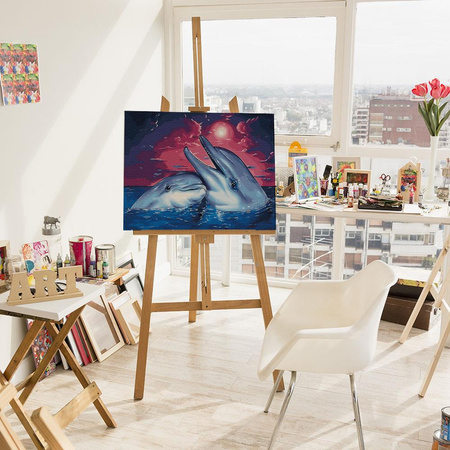 Delfine Malen nach Zahlen