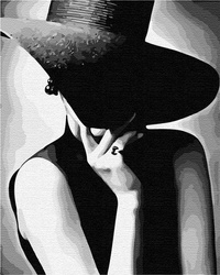 Dame mit Hut Malen Nach Zahlen