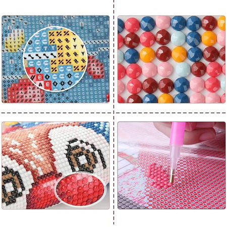 Diamantstickerei ohne Rahmen Mohnblumen 30x40 Diamantmosaik 5D